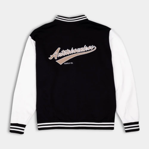 AB Jacket  Varsity  Black / Off White Back
