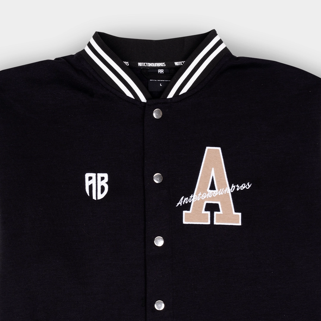 AB Jacket  Varsity  Black / Off White Detail