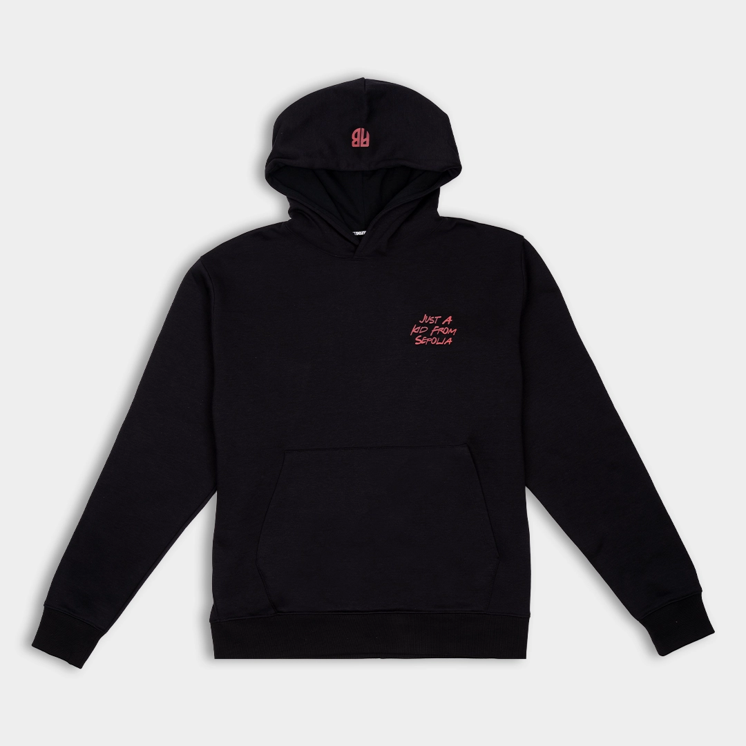 ANTETOKOUNBROS Kids Just A Kid From Sepolia Hoodie Black Front