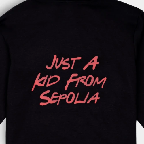 ANTETOKOUNBROS Kids Just A Kid From Sepolia Hoodie Black Detail thumb