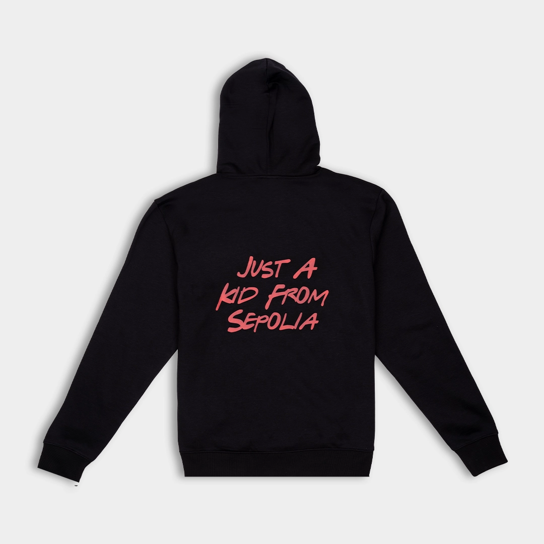 ANTETOKOUNBROS Kids Just A Kid From Sepolia Hoodie Black Back