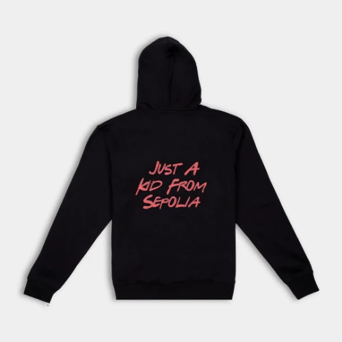 ANTETOKOUNBROS Kids Just A Kid From Sepolia Hoodie Black Back