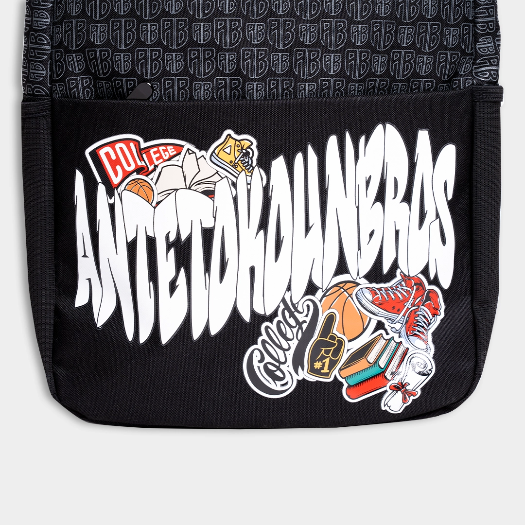ANTETOKOUNBROS Backpack Multigraphiti| Black | 25lt DetailFront