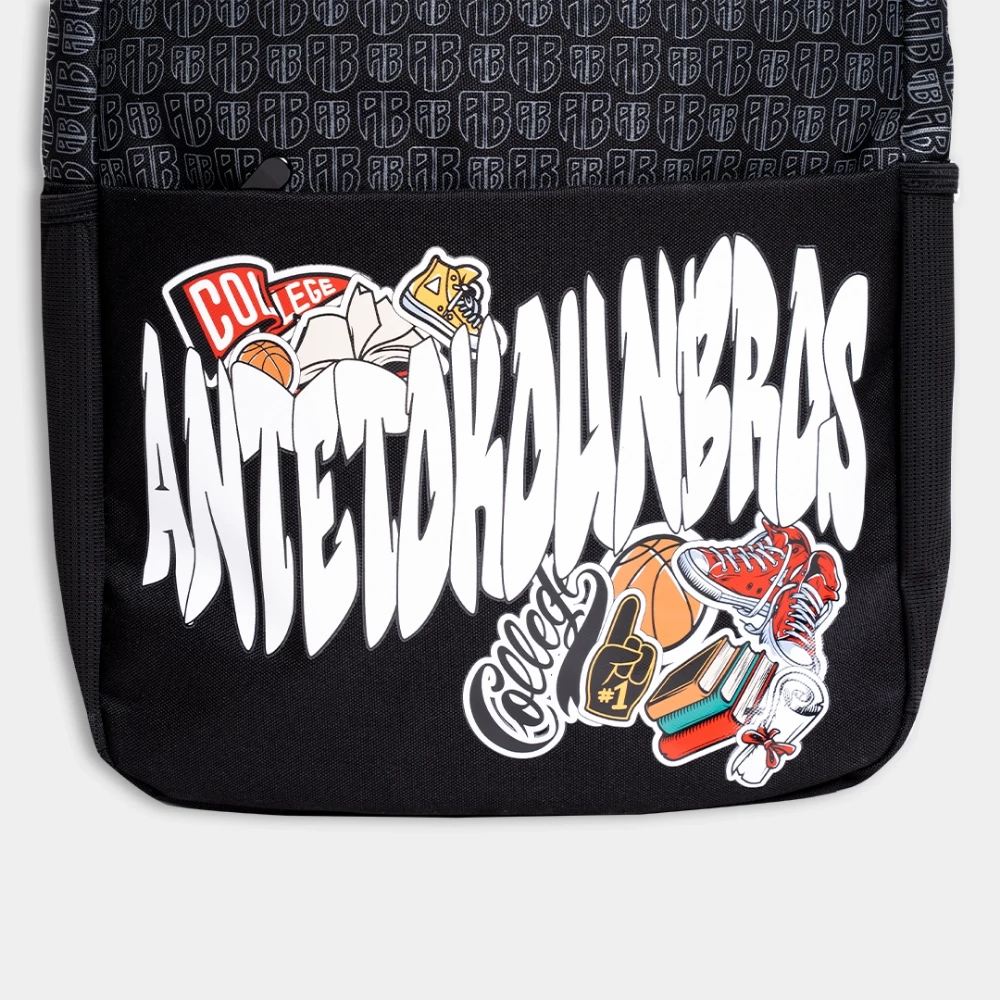 ANTETOKOUNBROS Backpack Multigraphiti| Black | 25lt DetailFront