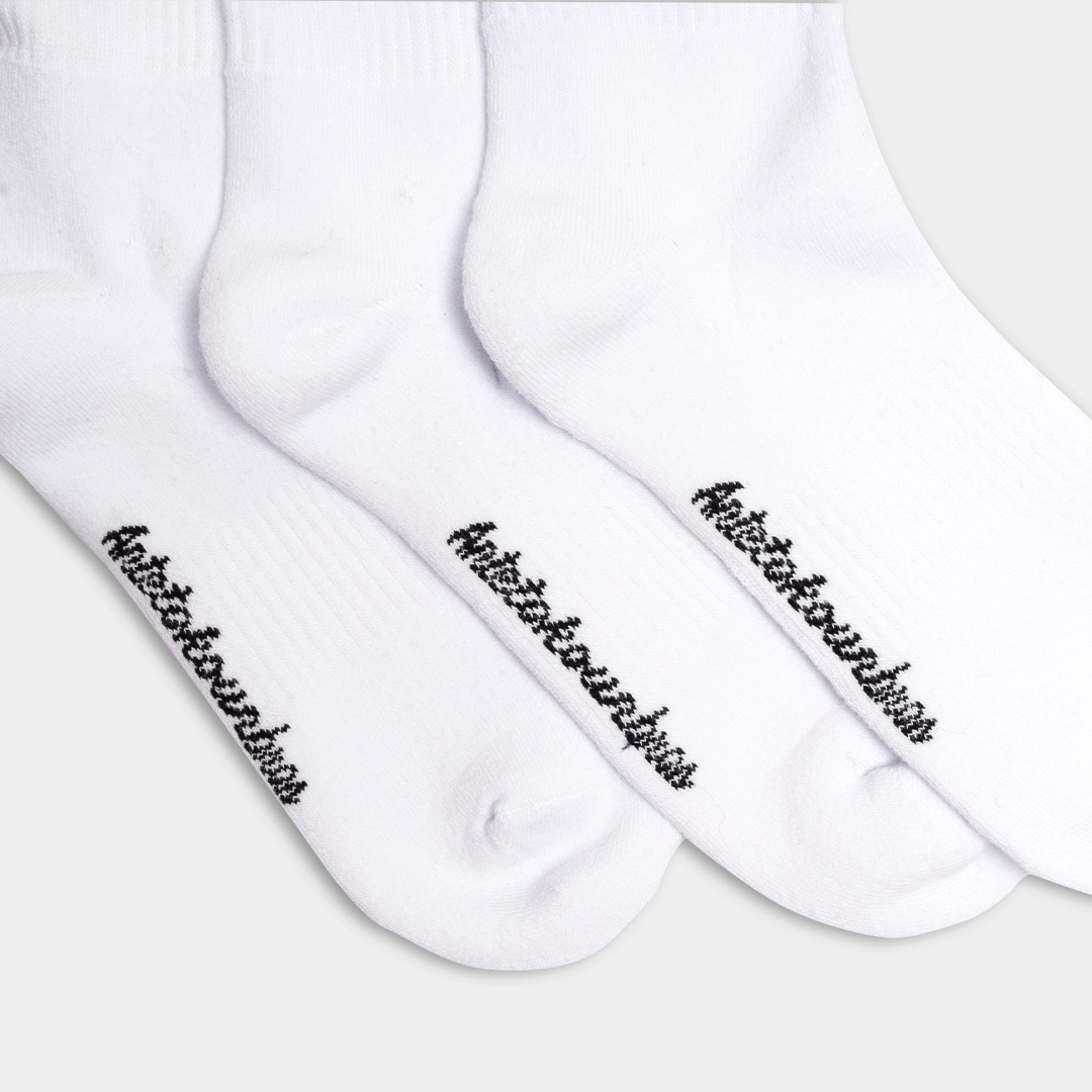 AB Crew Socks 3-Pack AB Logo White Detail