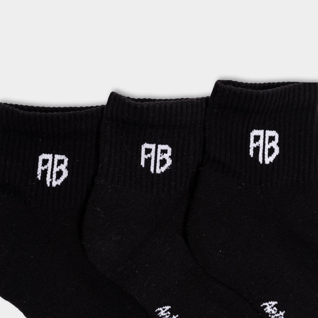 AB Logo Mid-Crew Socks 3-Pack Detail Logo