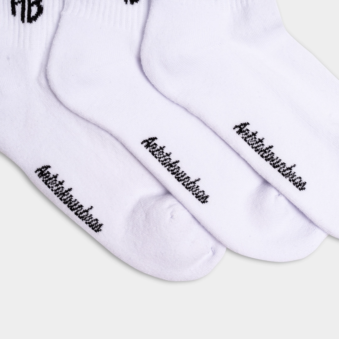 AB Logo Mid-Crew Socks 3-Pack White Detail