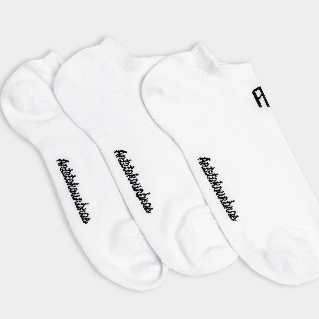 AB 3-Pack Ankle Socks White Front