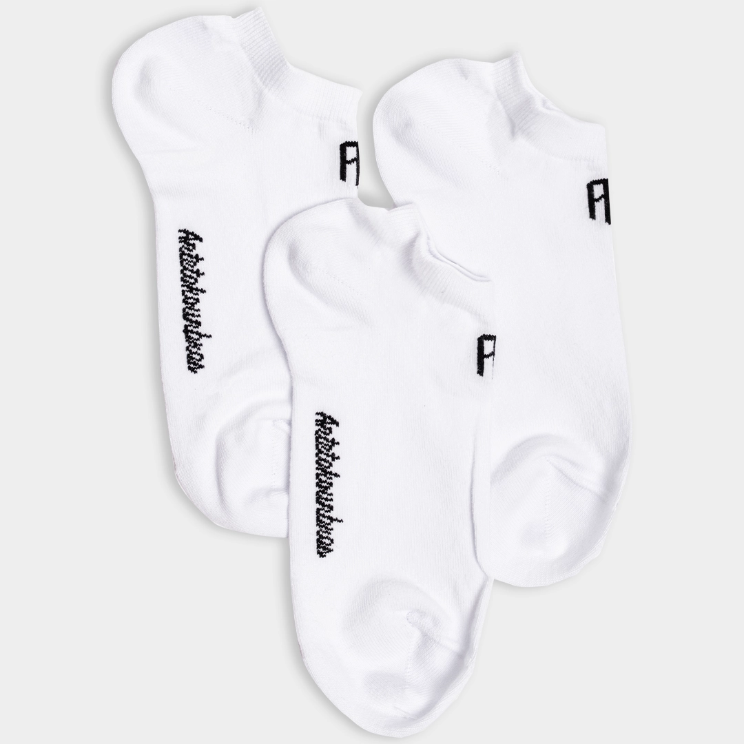 AB 3-Pack Ankle Socks White Detail
