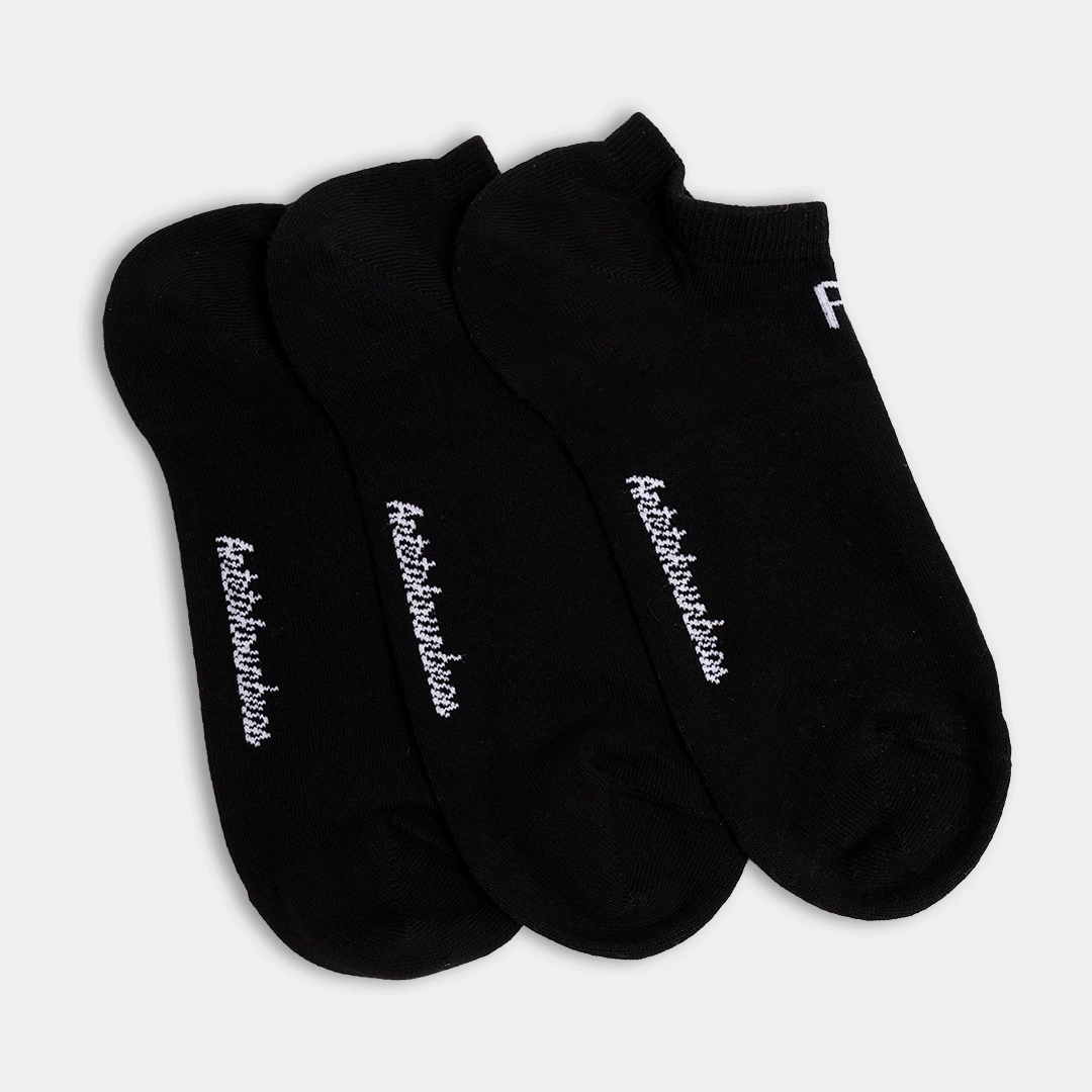 AB 3-Pack Ankle Socks Black Front