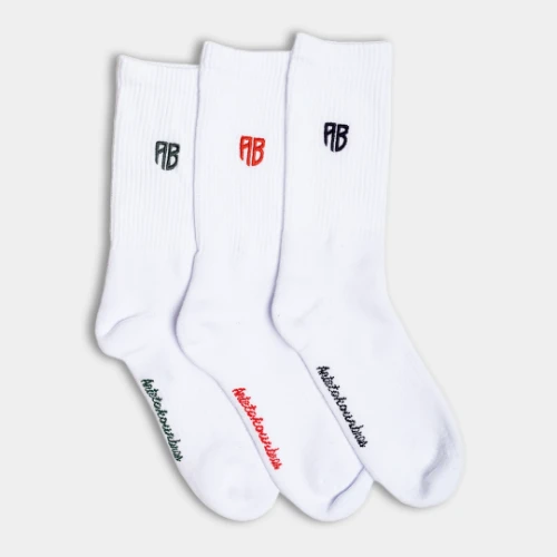 AB 3-Pack Tall Socks White Front