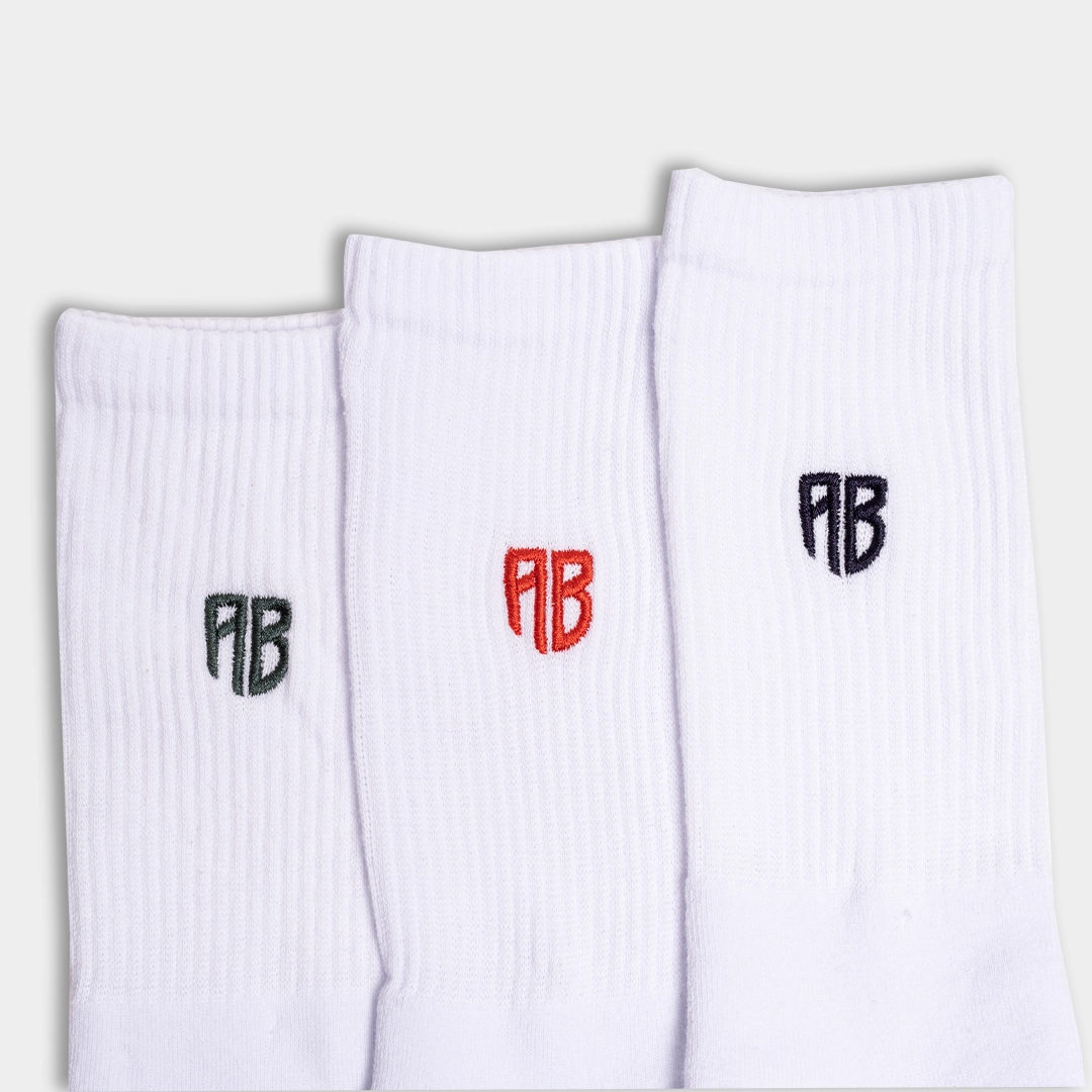 AB 3-Pack Tall Socks White Detail