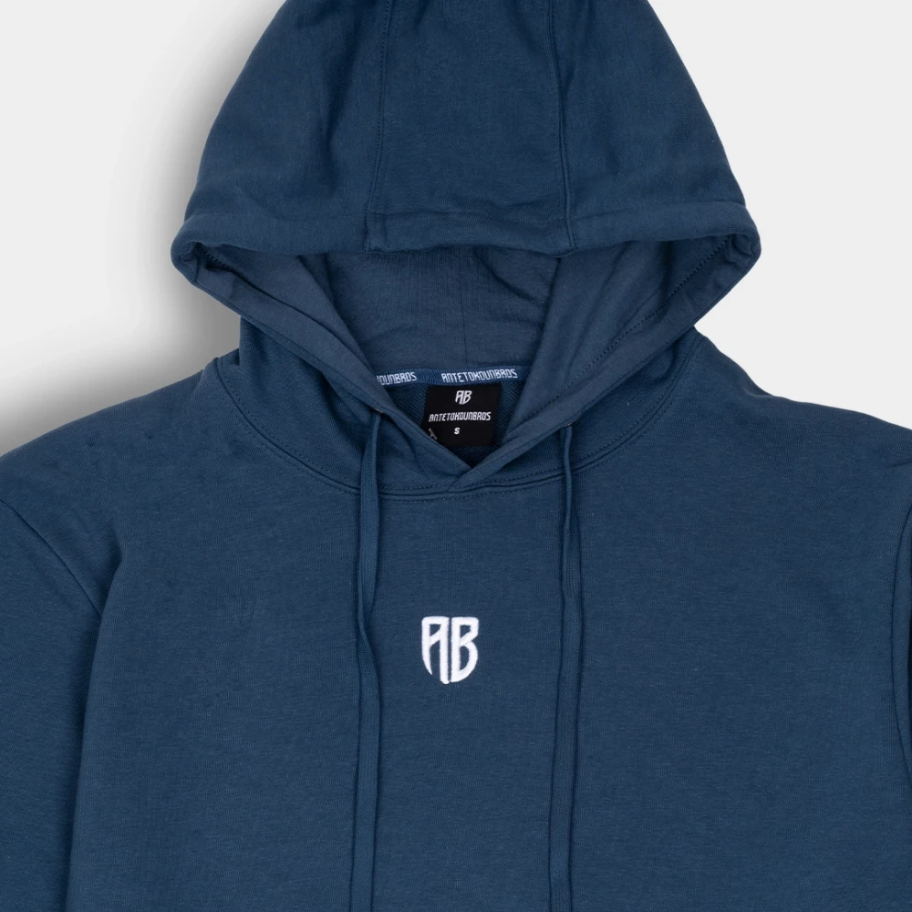 ANTETOKOUNBROS Unisex Hoodie Native Chest Logo Retro Blue Detail