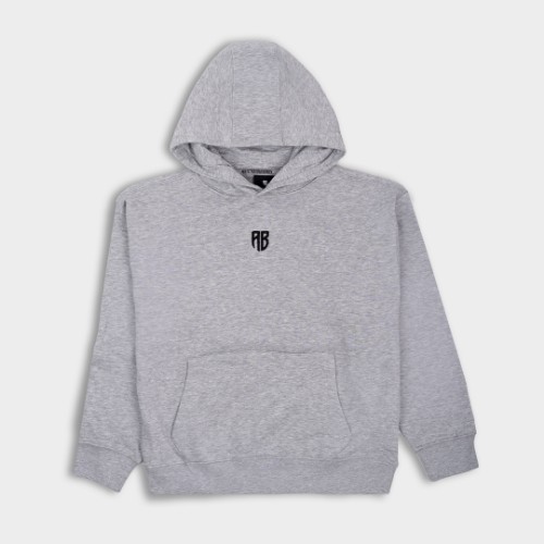 Kids' Hoodie Native Chest Logo  | ANTETOKOUNBROS | Gray Front 1