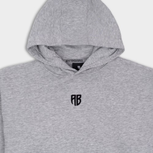 Kids' Hoodie Native Chest Logo  | ANTETOKOUNBROS | Gray Detail thumb