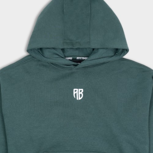 Kids' Hoodie Native Chest Logo | ANTETOKOUNBROS | Green Detail thumb