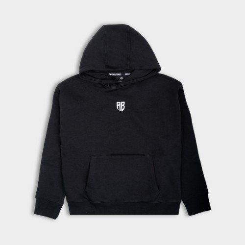 Kids' Hoodie Native Chest Logo | ANTETOKOUNBROS | Black Front
