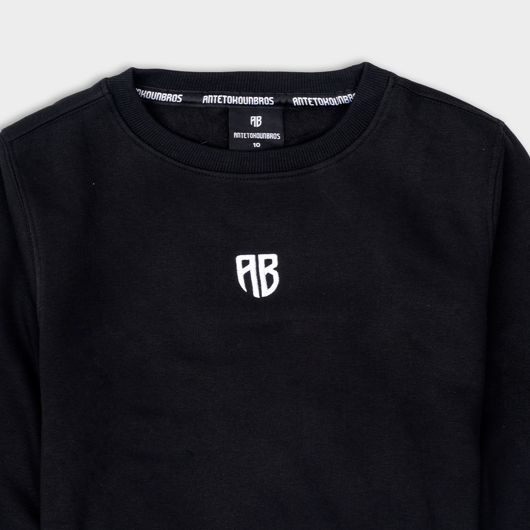 Kids' Sweatshirt Native Chest Logo  | ANTETOKOUNBROS | Black Detail