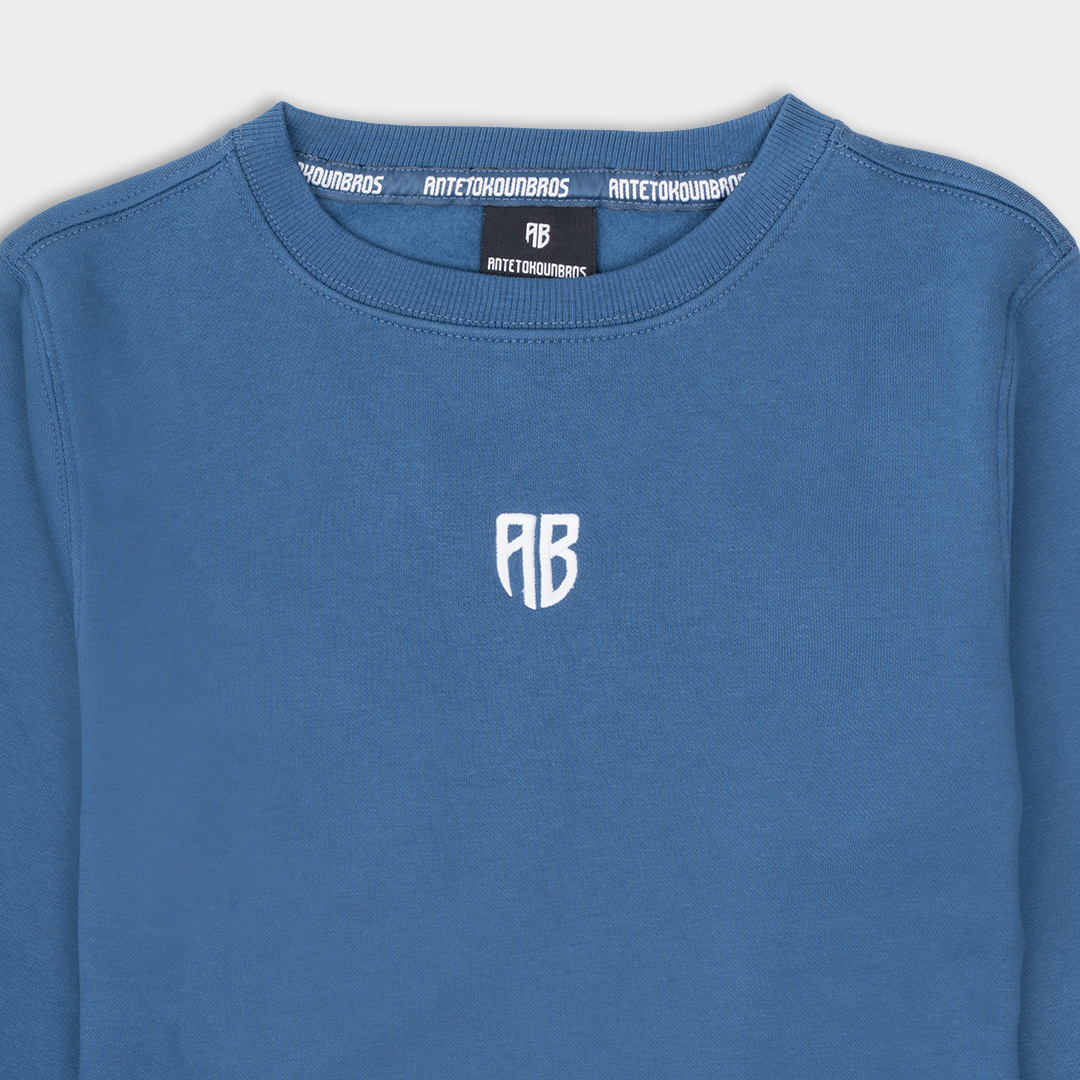 Kids' Sweatshirt Native Chest Logo | ANTETOKOUNBROS | Blue Detail