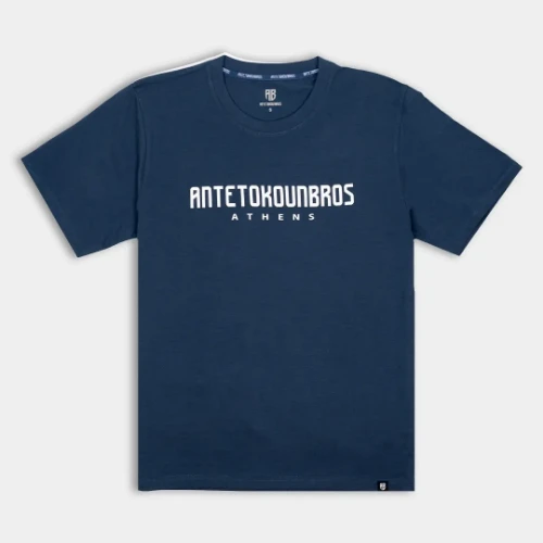 T-shirt Location Athens Retro Blue Front
