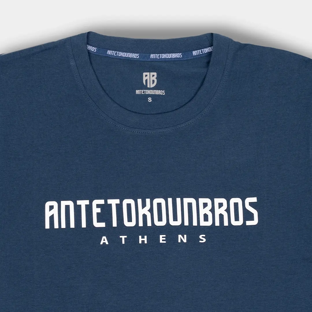 T-shirt Location Athens Retro Blue Detail