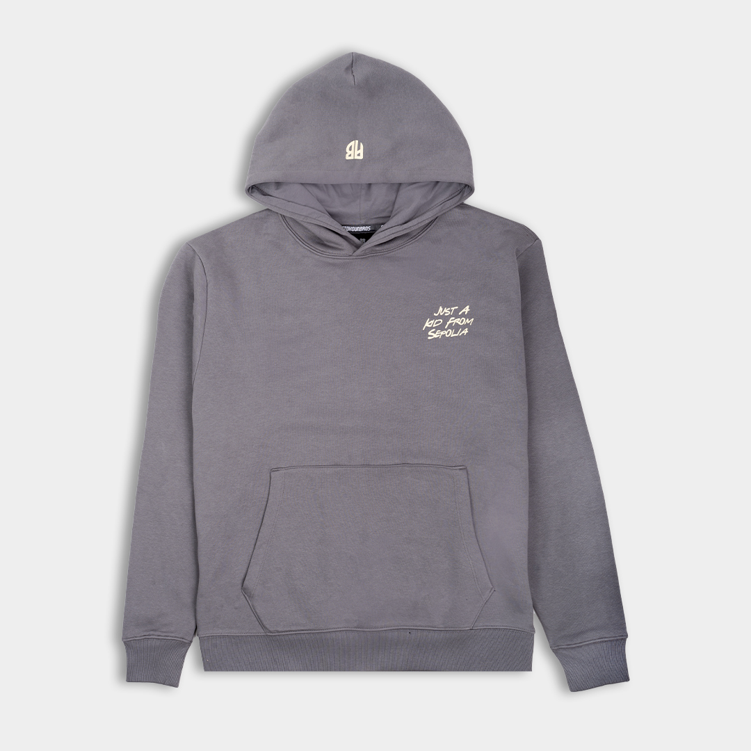 Picture of Kids' Hoodie Just a Kid from Sepolia Charcoal