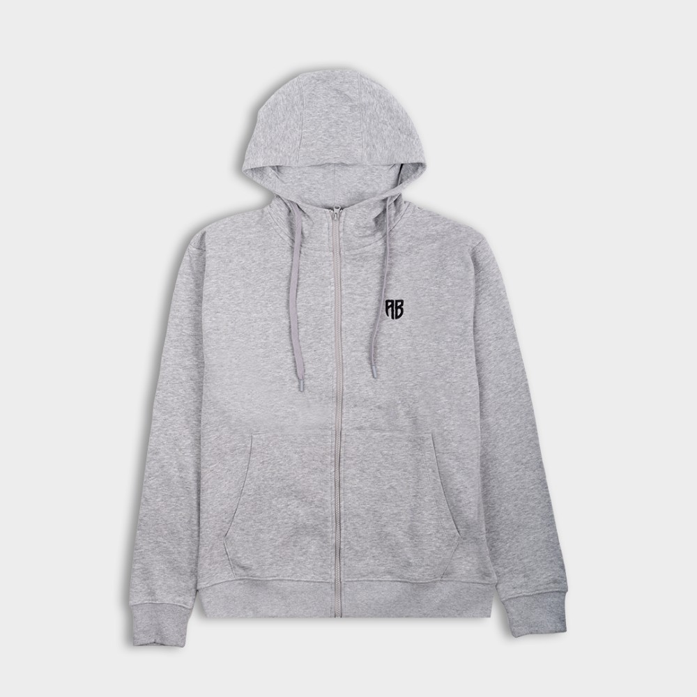 Εικόνα της ΑΒ Full Zip Ζακέτα Native Γκρί Μελανζέ