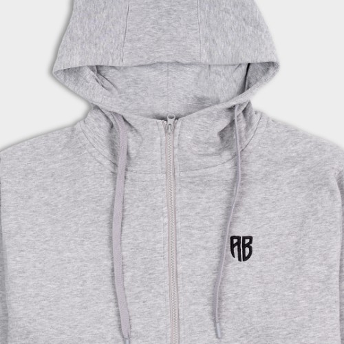 Εικόνα της ΑΒ Full Zip Ζακέτα Native Γκρί Μελανζέ thumb