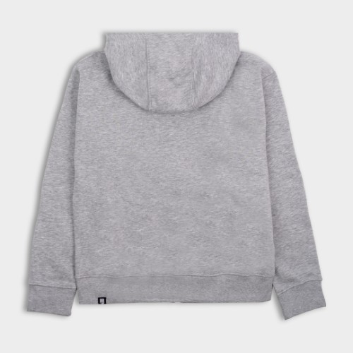 ΑΒ Kids' Full Zip Hoodie Native  Grey Melange Back