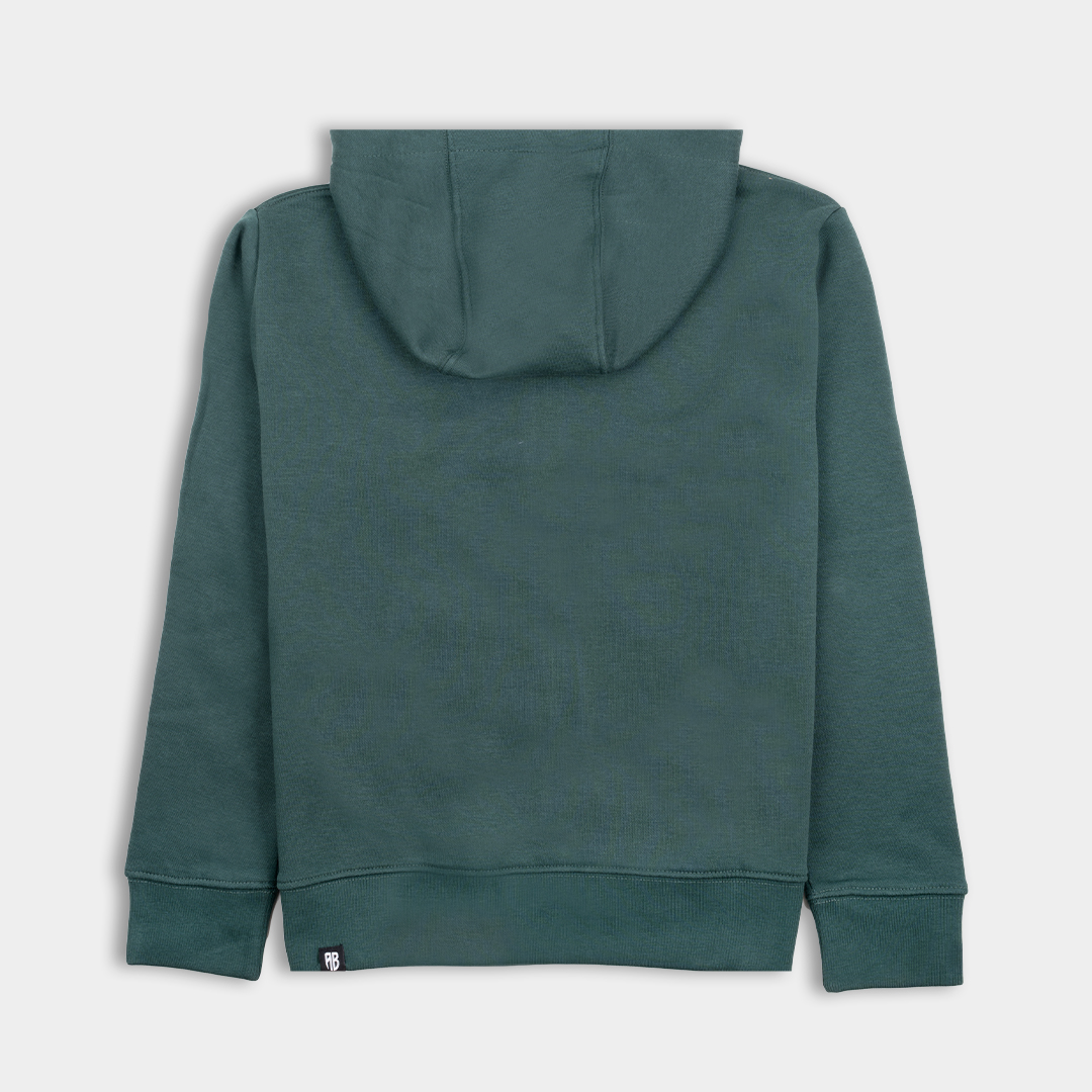 ΑΒ Kids' Full Zip Hoodie Native  Green Back