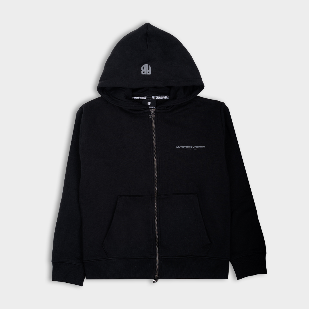 Picture of Kids'  Oversized Zip Hoodie Family Co. Black 