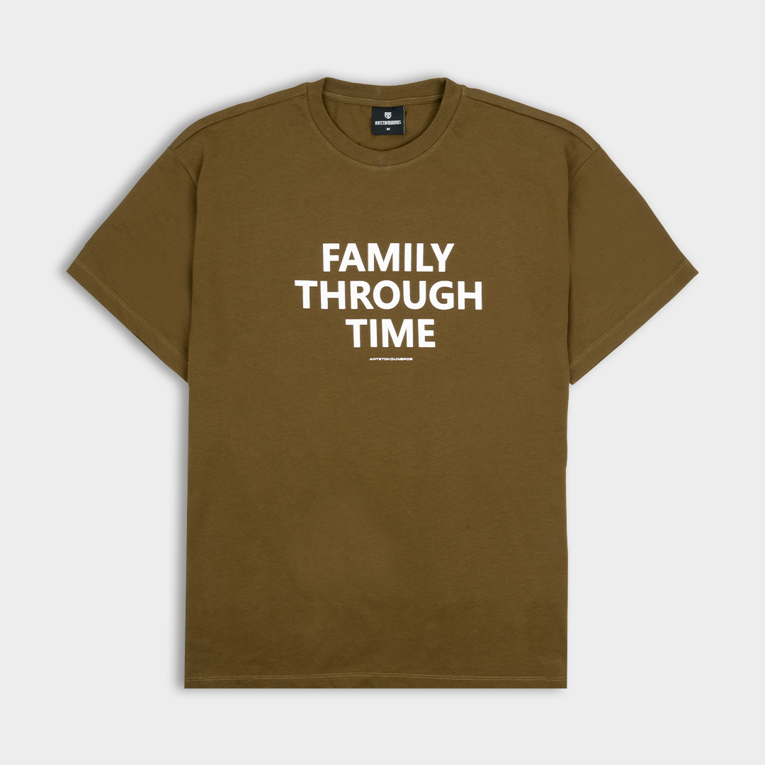 Εικόνα της Family Through Time T-Shirt Λαδί