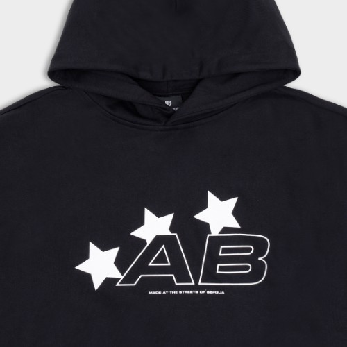 Εικόνα της AB Φούτερ με Κουκούλα Street Stars Μαύρο thumb