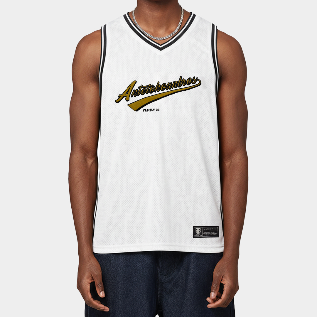 ANTETOKOUNBROS Basketball Tank Off White Model
