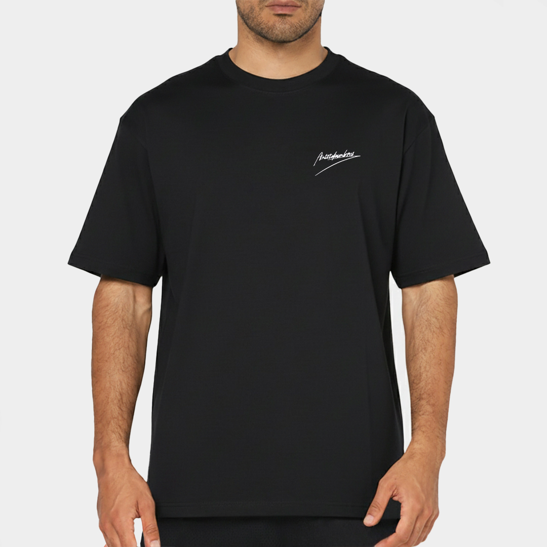 ANTETOKOUNBROS Statement Tee Black Model Front