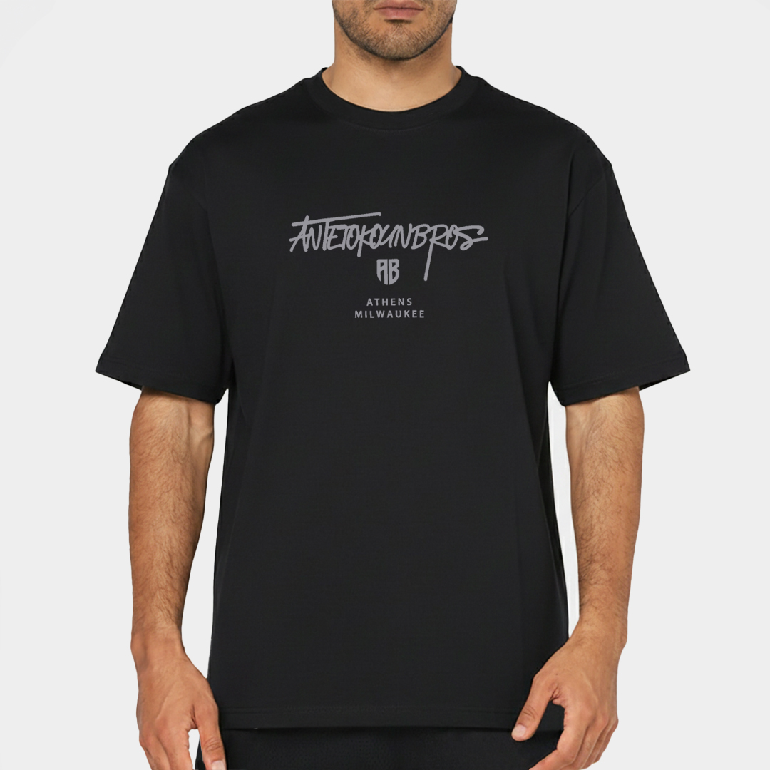 ANTETOKOUNBROS Unisex T-Shirt Athens Milwaukee Black Front