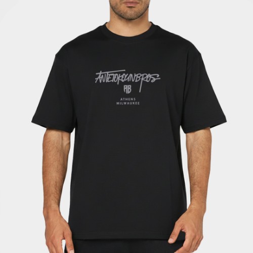 ANTETOKOUNBROS Unisex T-Shirt Athens Milwaukee Black Front
