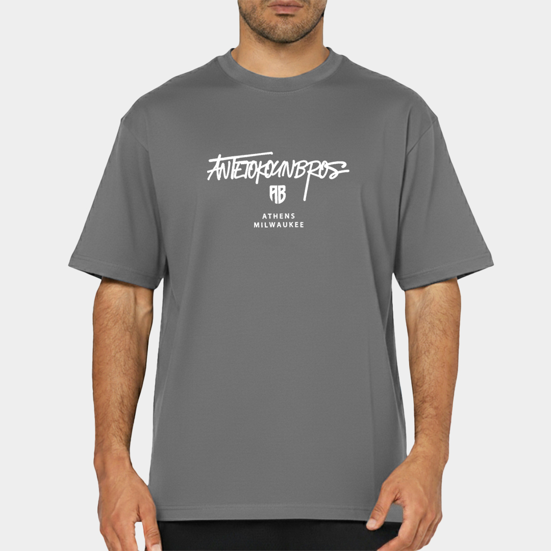 ANTETOKOUNBROS Unisex T-Shirt Athens Milwaukee Charcoal Model