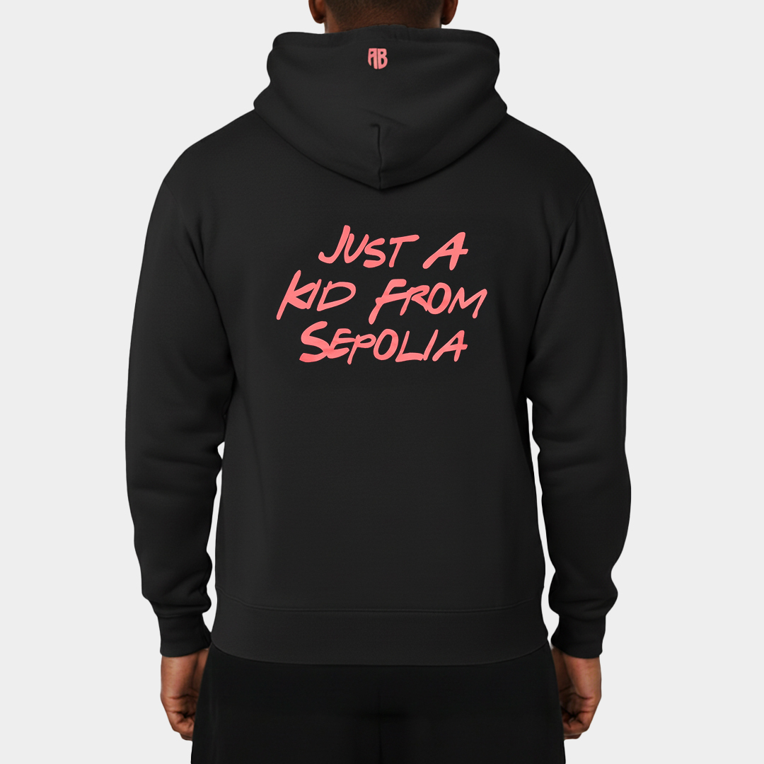 Unisex Hoodie Just A kid From Sepolia | ANTETOKOUNBROS  Model Back