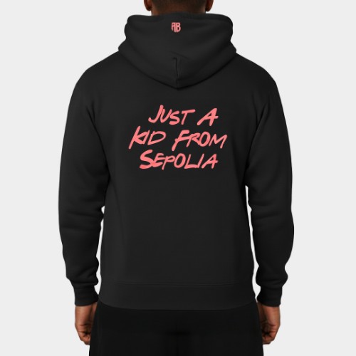 Unisex Hoodie Just A kid From Sepolia | ANTETOKOUNBROS  Model Back