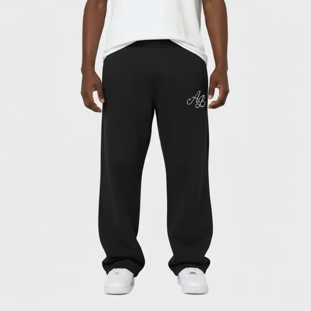 Men's Signature Sweatpants Logo Black Model