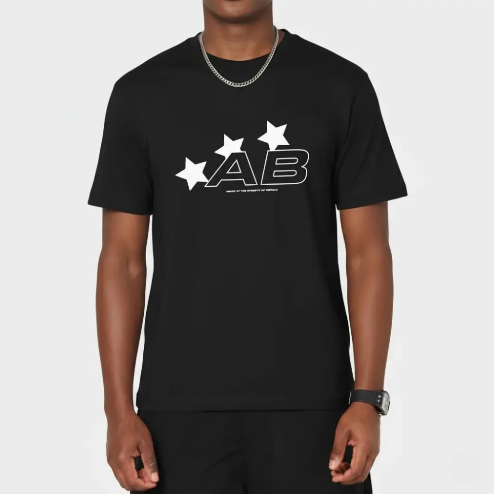 AB Stars Logo T-shirt Black Model