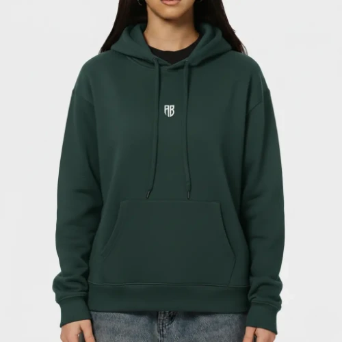 AB Hoodie Native Chest Logo Green Model| ANTETOKOUNBROS