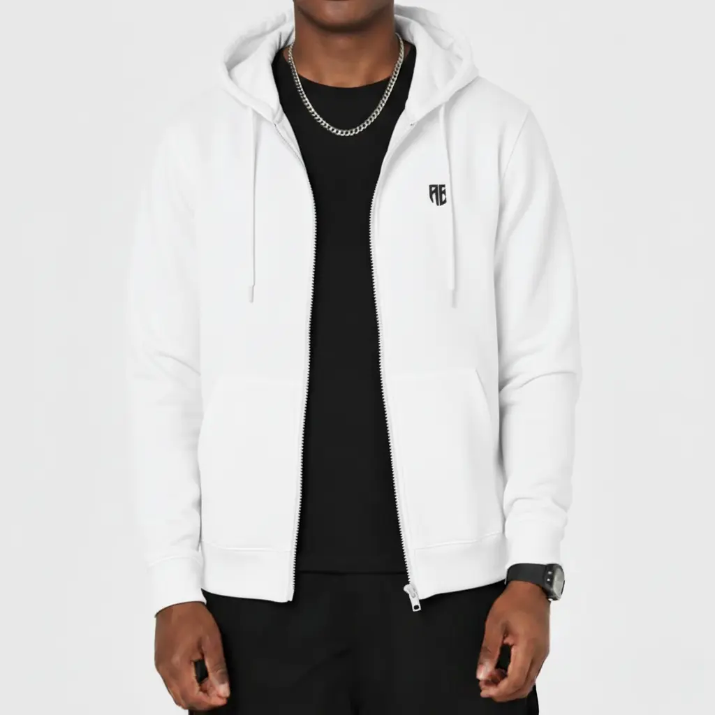 ΑNTETOKOUNBROS Full Zip Hoodie Native Off White Model