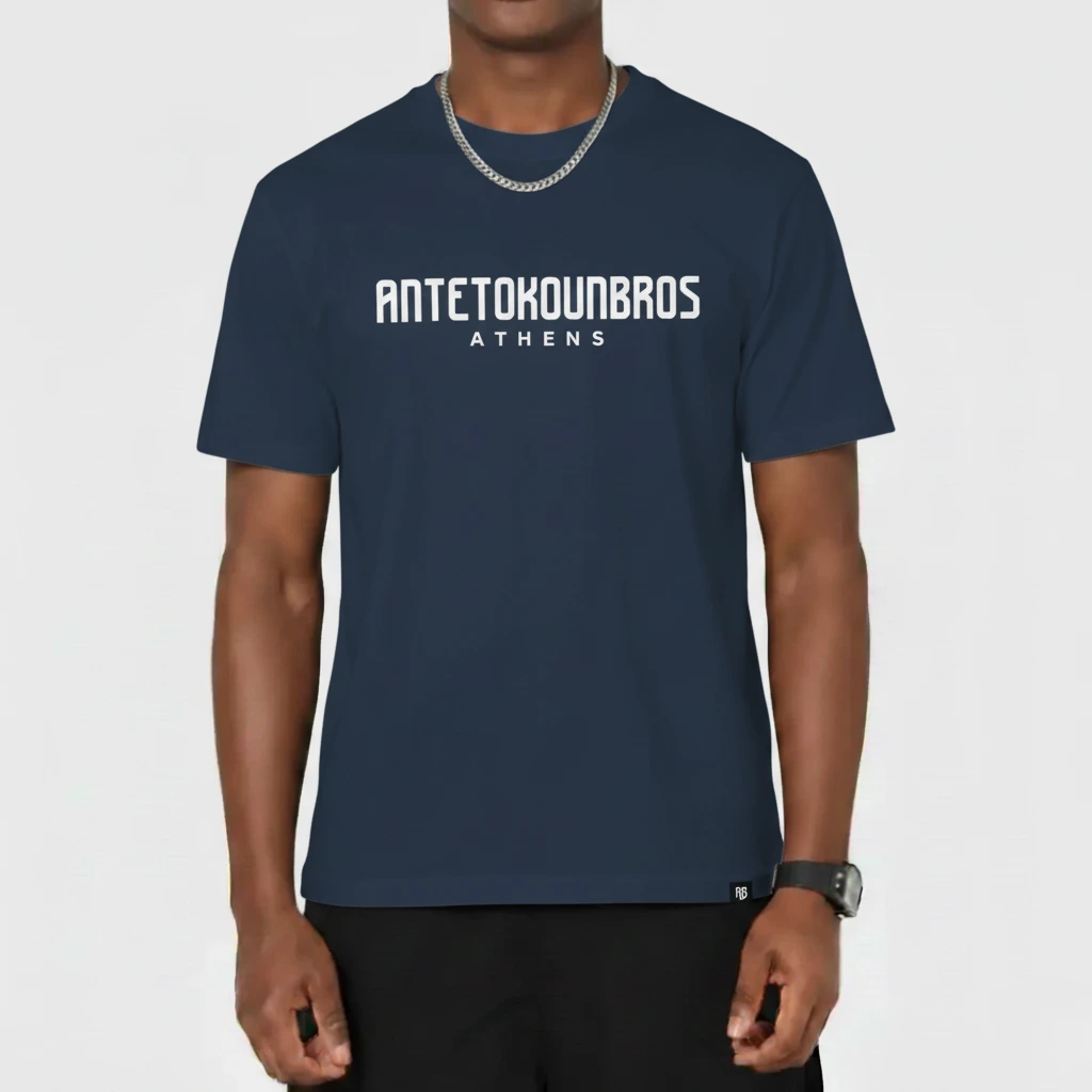 T-shirt Location Athens Retro Blue Model