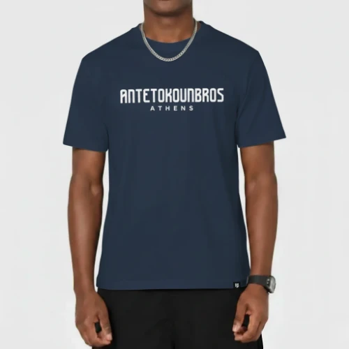 T-shirt Location Athens Retro Blue Model thumb