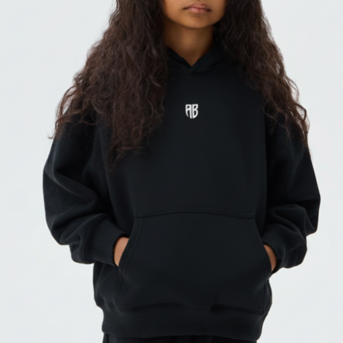 Εικόνα της  AB Παιδικό Φούτερ με Κουκούλα Native Logo Μαύρο