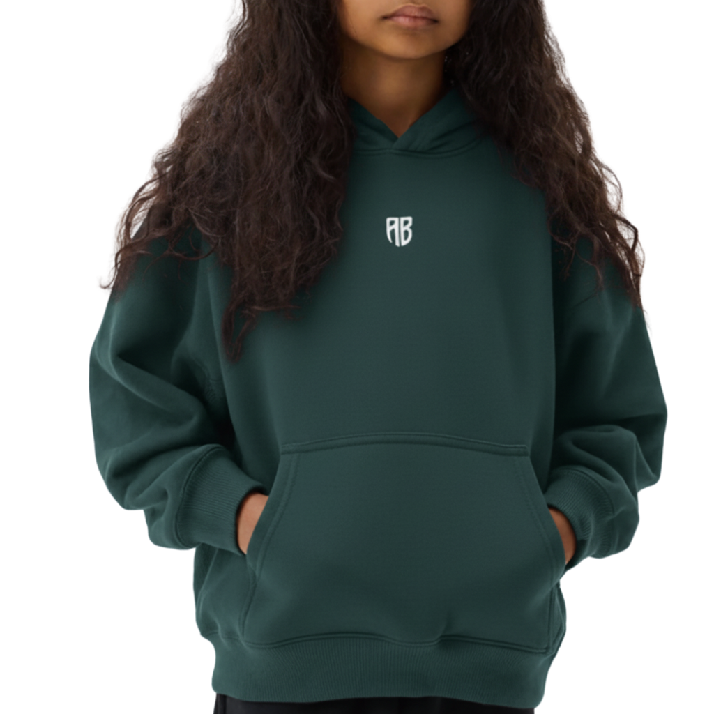 Picture of AB Kids' Hoodie Native Chest Logo Green
