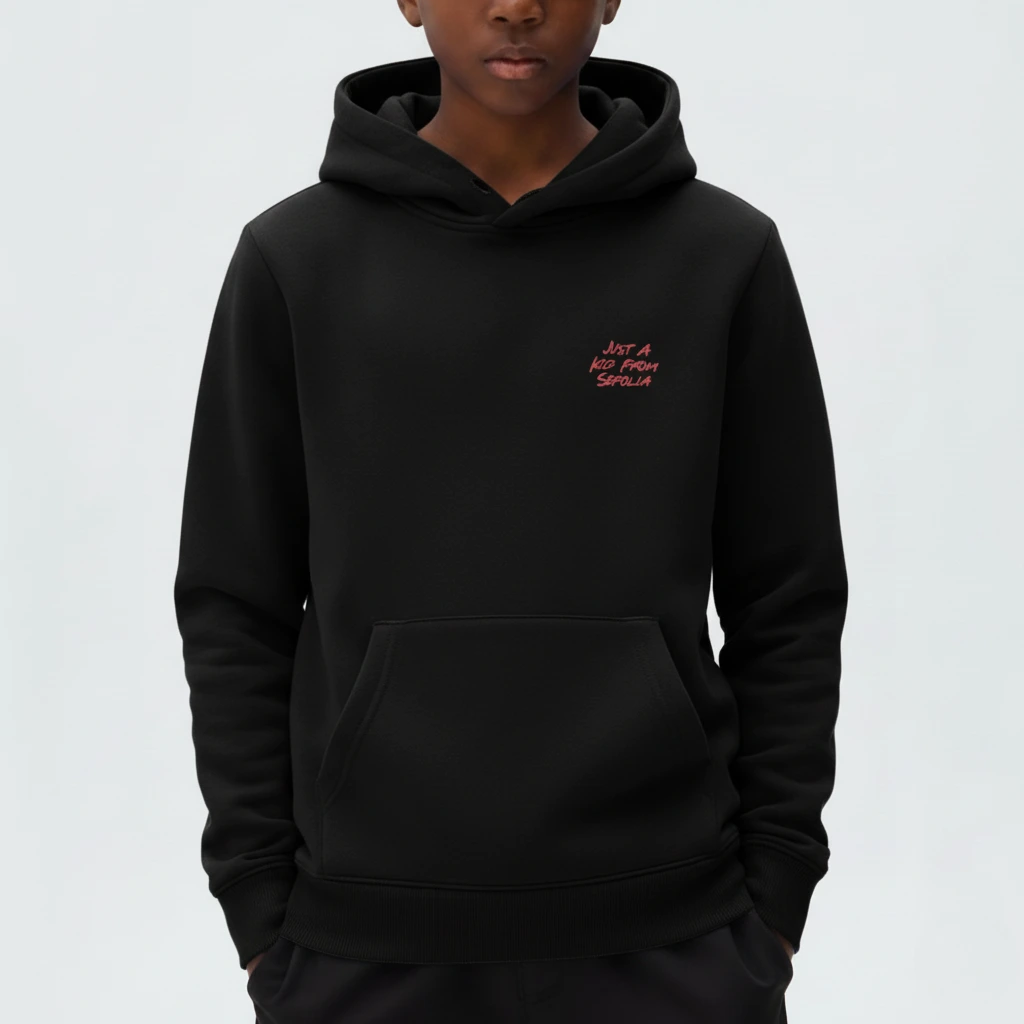 Picture of Kids' Hoodie Just a Kid from Sepolia Black 