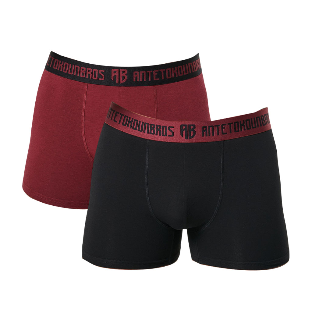 Picture of Men's Underwear Boxer 2-Pack  Black /Bordeaux